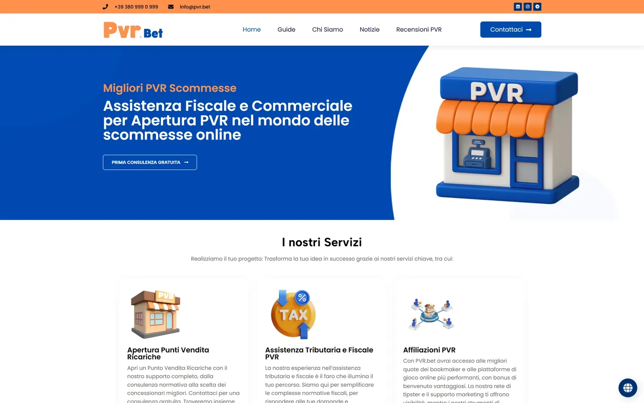 Anteprima del sito PVR.bet